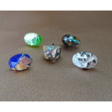 BEAUTIFUL Rare Antique Art Glass Popper Buttons,5 Lovely Art Glass Buttons By Leo Popper, Collectible Vintage Buttons