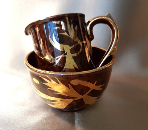 VINTAGE Gibsons Cream Jug and Open Sugar Bowl, Academia Decor Style , Collectible Vintage English Pottery