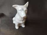 VINTAGE Belleek China Irish Porcelain Scottish Terrier Figurine, Fine Irish Belleek Terrier Dog, West Highland White Terrier, Porcelain Dog Figure