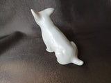 VINTAGE Belleek China Irish Porcelain Scottish Terrier Figurine, Fine Irish Belleek Terrier Dog, West Highland White Terrier, Porcelain Dog Figure