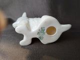 VINTAGE Belleek China Irish Porcelain Scottish Terrier Figurine, Fine Irish Belleek Terrier Dog, West Highland White Terrier, Porcelain Dog Figure