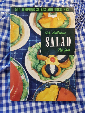 VINTAGE Cook Book, Mid Century Culinary Arts Institute, 500 Delicious SALAD Recipes, 48 Pages , Collectible Cook Books