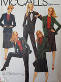 CLASSY 1980s Liz Claiborne McCALLS 7270 Pattern Jacket, Wrap Skirt  and Slim Pants, Bust 34 Vintage Sewing Pattern