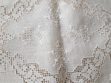 EXCEPTIONAL Italian linen Embroidery, Fine Lace Openwork, Needlelace,Raised Embroidery,Table Centerpiece Lots of Hand Work,Collectible Vintage Linens