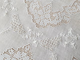 EXCEPTIONAL Italian linen Embroidery, Fine Lace Openwork, Needlelace,Raised Embroidery,Table Centerpiece Lots of Hand Work,Collectible Vintage Linens