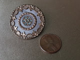 BEAUTIFUL Victorian Large Button, Sparkling Paste Stones Jewels, Rose Gold Gilt , Lovely Colors, Collectors Antique Buttons