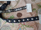 LOVELY Vintage Salesman's Sample Trim, Black and Gold, Original Labels, Doll Costuming, Heirloom Sewing, Fine Crafts
