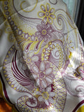 BEAUTIFUL Vintage Italian Silk Designer Scarf, John Warden,Striking Mod Design, Large Silk Designer Scarves, Never Used, Original Metal Tag