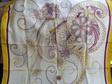 BEAUTIFUL Vintage Italian Silk Designer Scarf, John Warden,Striking Mod Design, Large Silk Designer Scarves, Never Used, Original Metal Tag