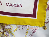 BEAUTIFUL Vintage Italian Silk Designer Scarf, John Warden,Striking Mod Design, Large Silk Designer Scarves, Never Used, Original Metal Tag