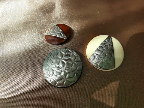 UNIQUE Art Deco Buttons, Fabulous Machine Age Design, Collectible Vintage Buttons