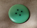 FABULOUS Art Deco Button, Large Carved Button, Black and Green Carved, Collectible Vintage Buttons