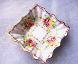 BEAUTIFUL Art Deco Chintz Candy Dish, English Royal Albert Crown China, Vintage Bone China