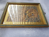 ART DECO Buzza Mottoware ,To Our Guest Picture, Old English Gold Parchment Paper, LOVELY Green and Gold Art Deco Wood Frame,Charles Dickens Style Graphics,BeautifulColors,Wall Art