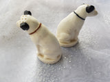 WONDERFUL Authentic Vintage Iconic RCA Victor Nipper the Dog Porcelain Salt and Pepper Shakers