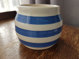WONDERFUL English Chef Ware Cornish Ware Style Blue White Banded Bowl, Staffordshire Ironstone,