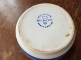 WONDERFUL English Chef Ware Cornish Ware Style Blue White Banded Bowl, Staffordshire Ironstone,