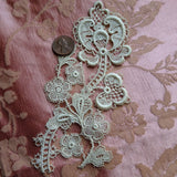 BEAUTIFUL Antique Applique, French Lace Applique,Mixed Lace Floral,For Clothing, Hats, Slow Journals, Fine Heirloom Sewing, Vintage Trims