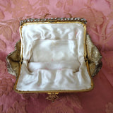 ART DECO 1920s FRENCH Brocade Purse Evening Bag,Gold Brocade and Metal Gold Flapper Era, Birks Bag, Collectible Antique Purses, Bridal Bag