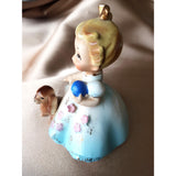 ADORABLE Vintage Josef Originals Figurine,MANDY Girl and Puppy Dog, Little Pets Series,4 Inch Figurine Collectible Josef Figurines, Displays