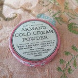ART DECO Advertising Sample Tin, Armand Cold Cream Powder Tin, Vintage Advertising Sample Tin, Vanity Display,Collectible Vintage Tins