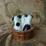 ADORABLE Royal Doulton Puppies in a Basket Figurine, Circa 1940s Three Cute Terrier Puppy Dogs, Beautifully Hand Painted, Collectible Dog Figurines