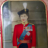 ROYALTY British Litho Tin Box,Royal Souvenir Young Queen Elizabeth II,The Crown, Sharp and sons Tin,Collectible Vintage Royal Tins
