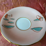 VINTAGE Aynsley English Bone China Tea Cup and Saucer, MUSHROOMS, Commemorative Cup and Saucer Brownies Girl Guides, Collectible Vintage Teacups