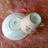 VINTAGE Aynsley English Bone China Tea Cup and Saucer, MUSHROOMS, Commemorative Cup and Saucer Brownies Girl Guides, Collectible Vintage Teacups