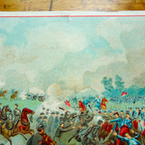 ORIGINAL Antique 1892 Chromolithograph Print of Stonewall Jackson At The Battle of Bull Run, 10 inches by 6.25 inches, Colorful Antique Print