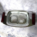 FABULOUS MCM Butter Dish, Glo-Hill Gourmates Chrome and Cherry Red Bakelite Covered Butter Dish, Original Glass Insert, Kitchenware, Collectible Mid Century Tableware