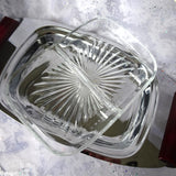 FABULOUS MCM Butter Dish, Glo-Hill Gourmates Chrome and Cherry Red Bakelite Covered Butter Dish, Original Glass Insert, Kitchenware, Collectible Mid Century Tableware