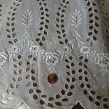 BEAUTIFUL Antique Salesman's Sample, Swiss Embroidered ROSES and Open Work Panel, Perfect For Heirloom Sewing, Dolls, Bridal, Fine Crafts, Collectible Textiles