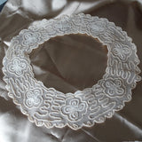 BEAUTIFUL Antique Wide Collar, Interesting Chenille Like Trim on Netted Lace, Perfect For Bridal Heirloom Sewing, Collectible Vintage Lace Collars