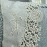 RESERVED BEAUTIFUL Edwardian Linen Collar, Embroidery and Lace, Lovely Hand Work