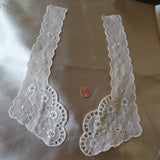 Lovely Antique Appliques or Collar, Embroidered Swiss Appliques, Perfect For Clothing Fine Heirloom Sewing, Fine Craft Projects,Vintage Trims
