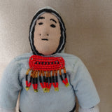RARE Hand Made Inuit Eskimo Doll By Artist Martina Anoee, Circa 1992, Beautifully Hand Made, Dressed Traditionally, Lovely To Display, Collectible Vintage Artist Dolls