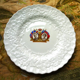 WONDERFUL British Royalty Souvenir Plate, 1937 King George VI and Queen Elizabeth Coronation Plate, Lovely Embossed Plate By Meakin, English Royalty Collectibles