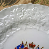 WONDERFUL British Royalty Souvenir Plate, 1937 King George VI and Queen Elizabeth Coronation Plate, Lovely Embossed Plate By Meakin, English Royalty Collectibles
