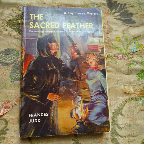 WONDERFUL 1950s The Sacred Feather: A Kay Tracey Mystery Book By Frances K. Judd, Great Cover Graphics, Nancy Drew Type Book, Collectible Vintage Books