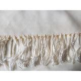 ART DECO 1920s Mens Fringed Scarf, Gentlemens Theatre Opera Evening Scarf, Cream Color Scarf, Gift For Him, Collectible Scarves