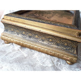 BEAUTIFUL French Antique Box,Jewelry Box,Trinket Box,Make Up Box,Vanity Display,Lovely Watteau Scene,French Chateau Decor, Collectible Boxes