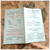 1941 SAVOY Theatre London, Programme, D'OYLY CARTE Opera Company