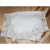 BEAUTIFUL Vintage Madeira Linen Tray Cloth,Centerpiece,Table Topper,Large Doily,Lovely CutWork and Embroidery, Beautiful Collectible Linens