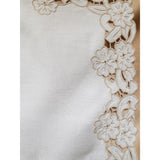 BEAUTIFUL Vintage Madeira Linen Tray Cloth,Centerpiece,Table Topper,Large Doily,Lovely CutWork and Embroidery, Beautiful Collectible Linens
