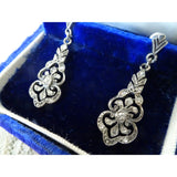 GORGEOUS Art Deco Drop Earrings,Antique Paste Earrings, Flapper Era Earrings, Bridal Earrings, Evening Earrings, Collectible Vintage Jewelry
