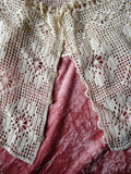 CHARMING Edwardian Hand Crochet Lace Corset Cover Top,Wear As Crop Top,Use in Heirloom Sewing, Farmhouse French Country Decor, Collectible