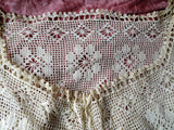 CHARMING Edwardian Hand Crochet Lace Corset Cover Top,Wear As Crop Top,Use in Heirloom Sewing, Farmhouse French Country Decor, Collectible