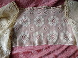 CHARMING Edwardian Hand Crochet Lace Corset Cover Top,Wear As Crop Top,Use in Heirloom Sewing, Farmhouse French Country Decor, Collectible