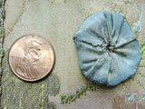 LOVELY Antique French Ribbonwork Ombre Blue Rosette Flower Lame Metallic Ribbon Flowers Vintage 20s Flapper Downton Abbey Gatsby Rosettes